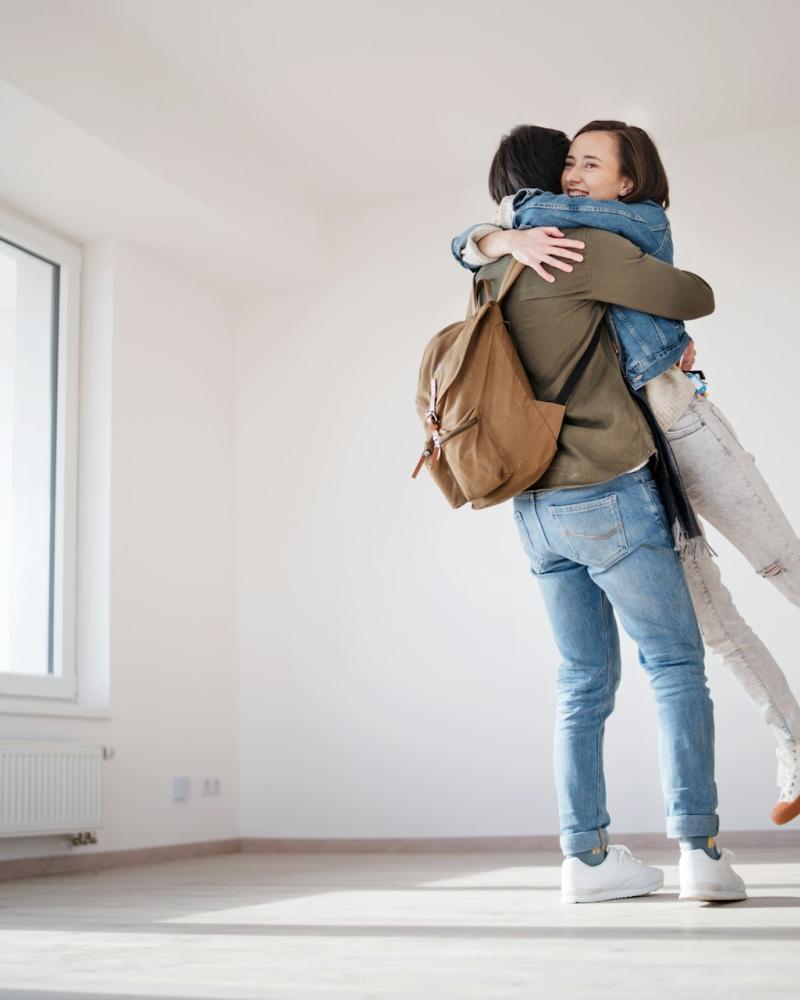 people celebrating a new home